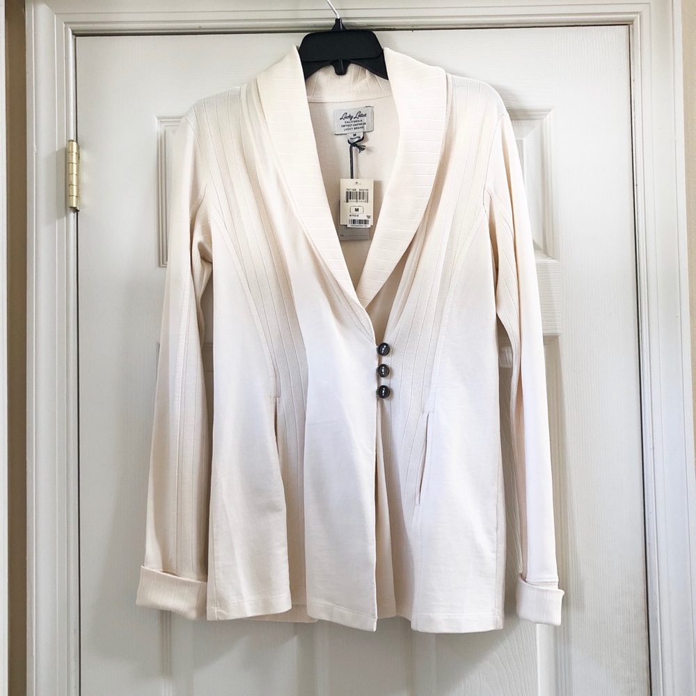 Lucky Brand Long Sleeve Cream Sweater